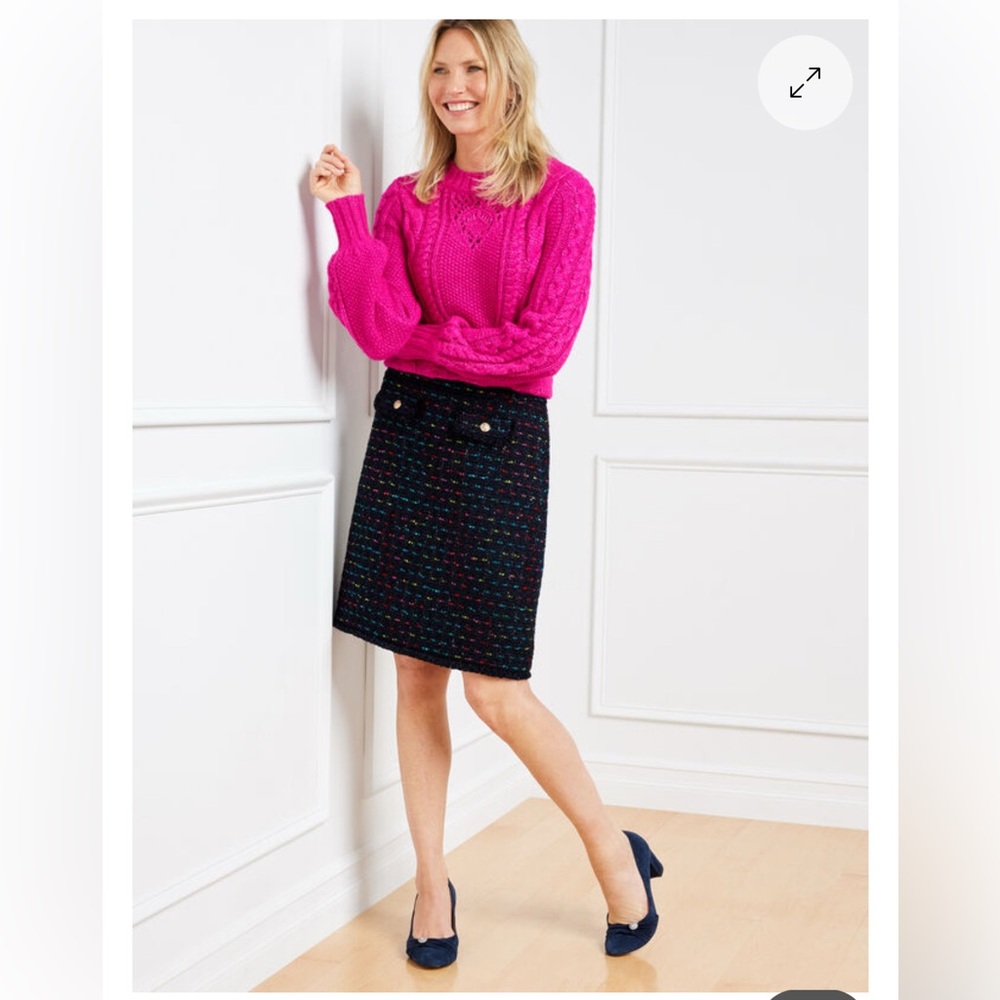 NWT Talbots Rainbow Tweed Skirt